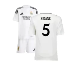 Kinder Real Madrid Zinédine Zidane #5 Fußball Trikotsatz 2024-25 Heimtrikot